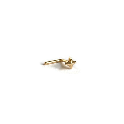 14K L-Shape Nose Ring