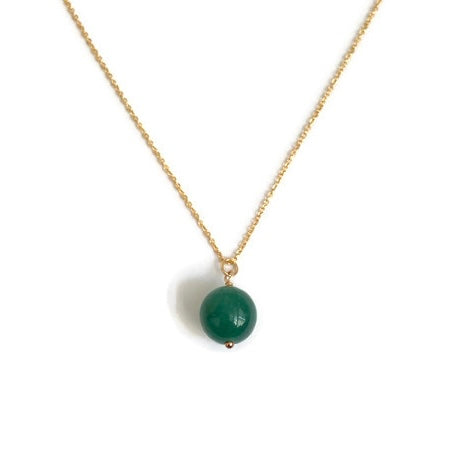 Green Aventurine is made of gold filled, sterling silver or 14k solid gold chain. Green Aventurine is the crystal to attract wealth and abundance in your life.