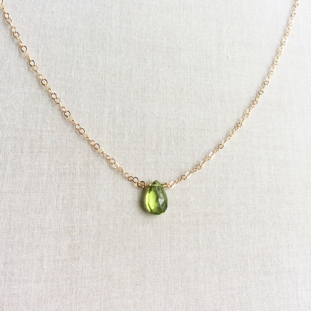 Women's peridot necklaces are great birthday gift idea. We can custom made it in different material and size.