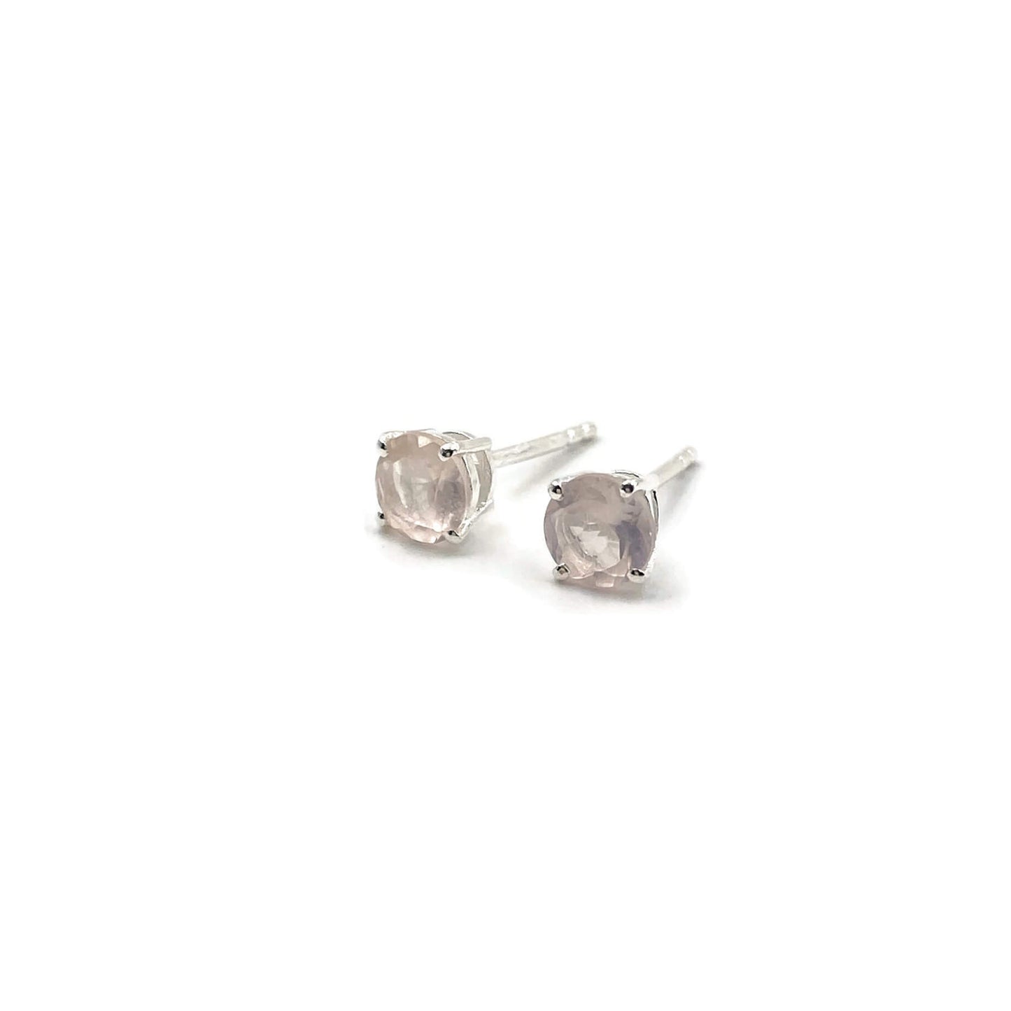 Rose Quartz Stud Earrings