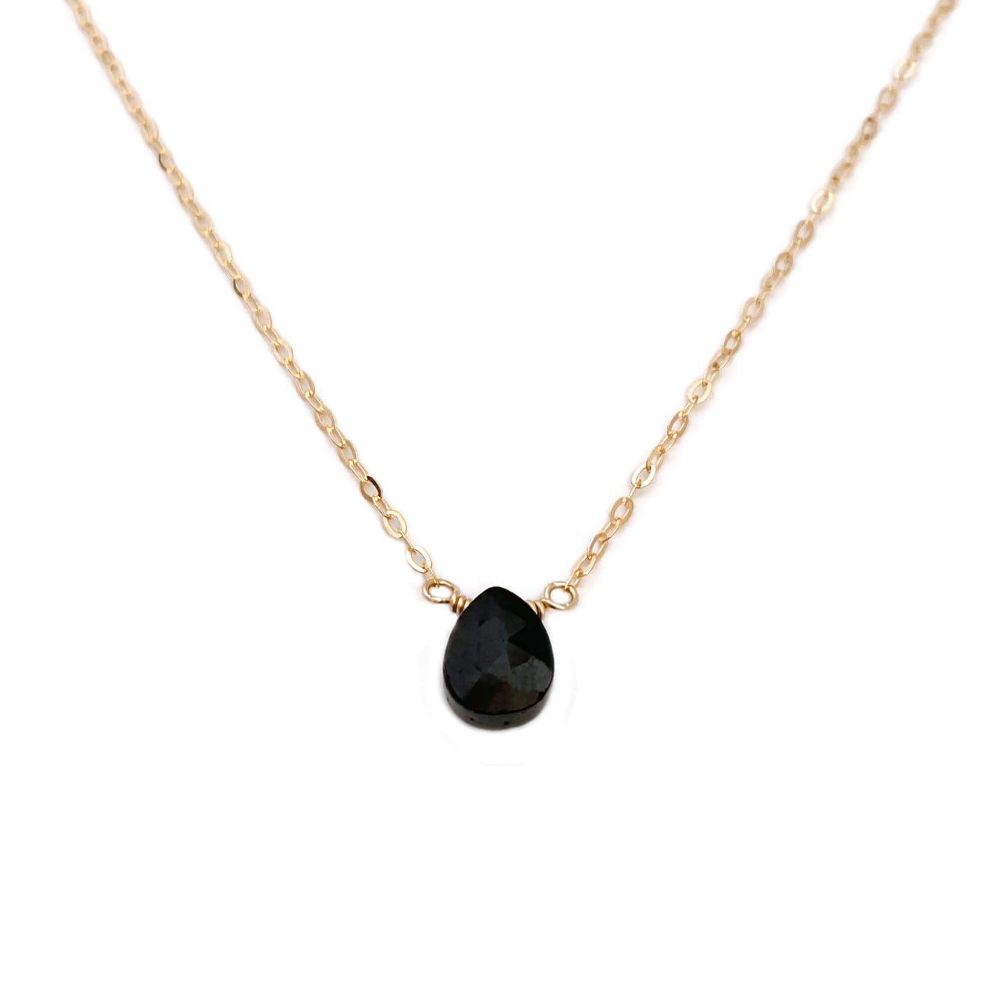 This black tourmaline necklace is made with a gemstone that is known the world over for its healing properties and protective energy. It's adjustable 16 inches to 18 inches long.