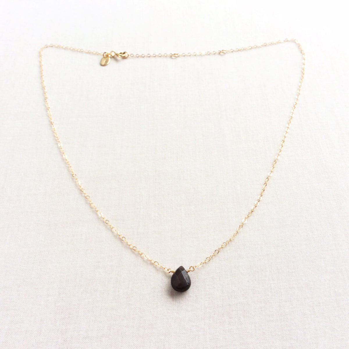 Peanut Obsidian and Diamond Gold Heart Pendant