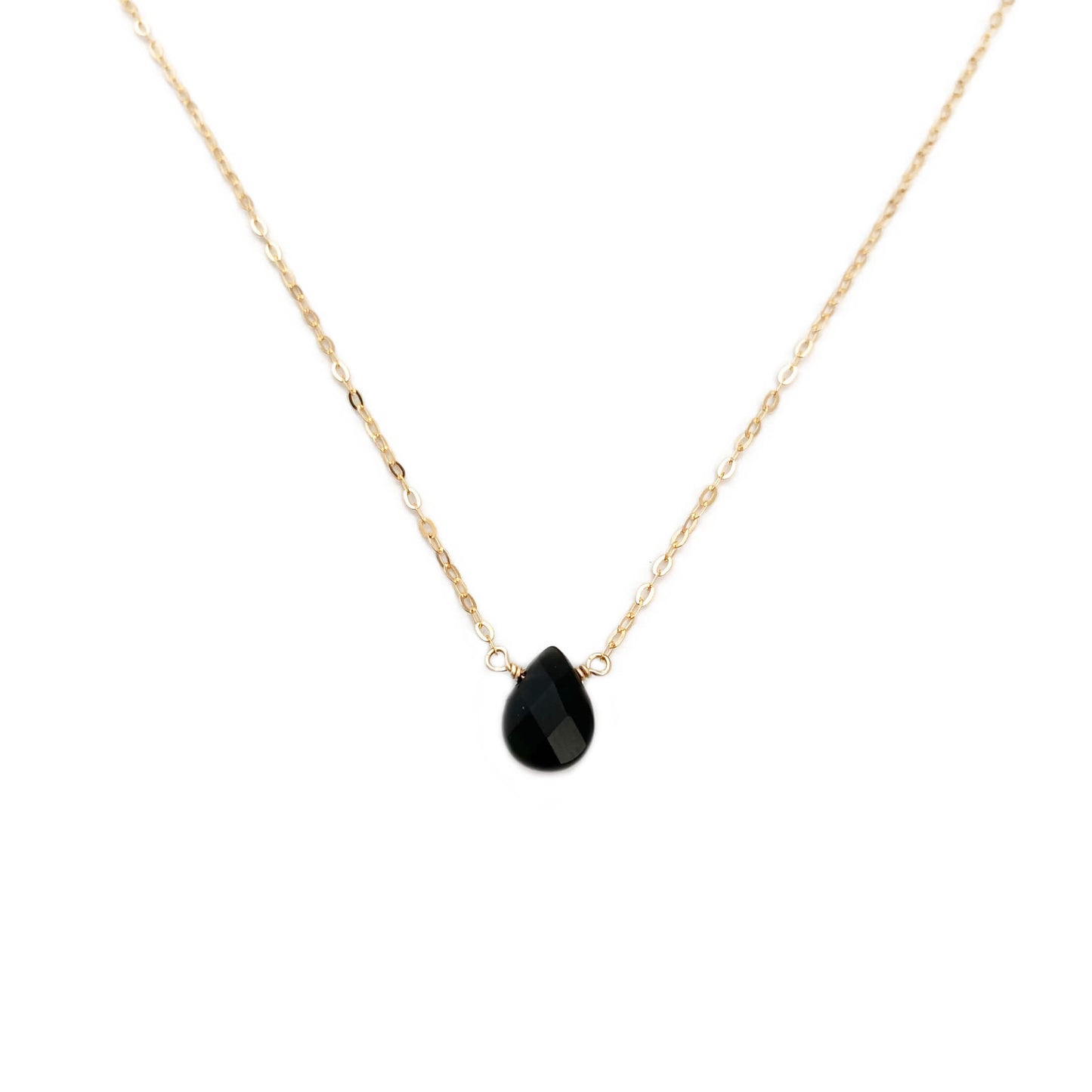 The cute obsidian necklace is handmade in our San Francisco studio with careful craftsmanship, and the chain is available in different materials.