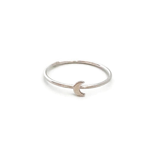 Sterling Silver Moon Ring