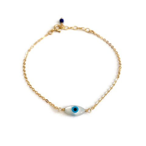 This is an evil eye bracelet that will offer protection of your spirit.