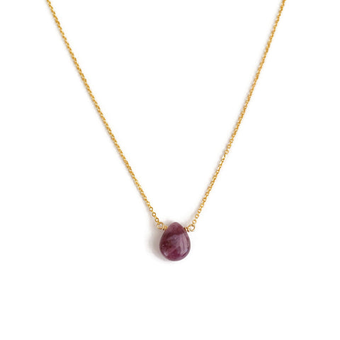 This is a lepidolite healing crystal necklace for calming. 