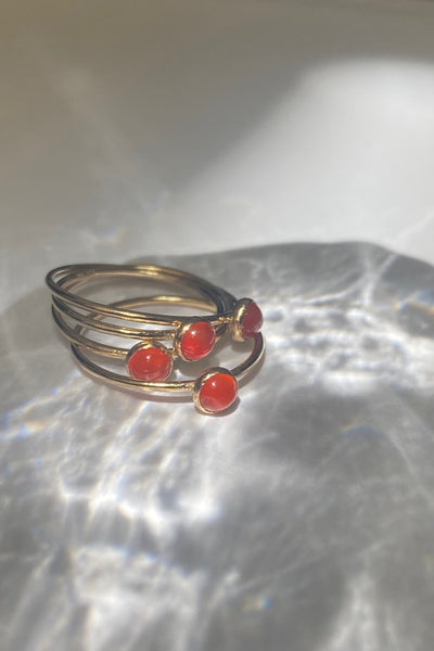 These are Gold Carnelian Ring that are made of high quality carnelian and gold filled ring.  