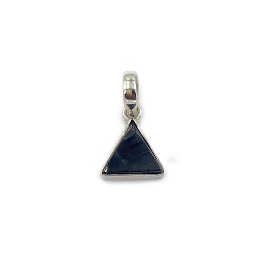  Shungite pendant in Sterling silver triangle shape