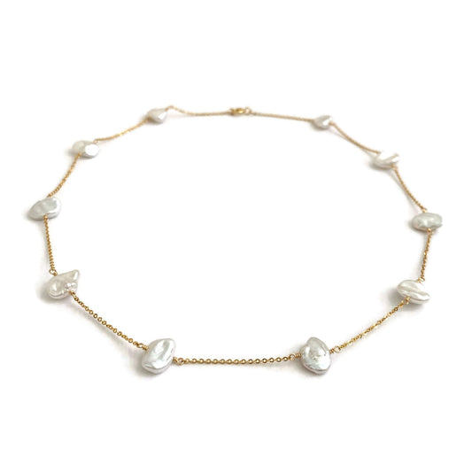 Keshi Pearl Chain Necklace