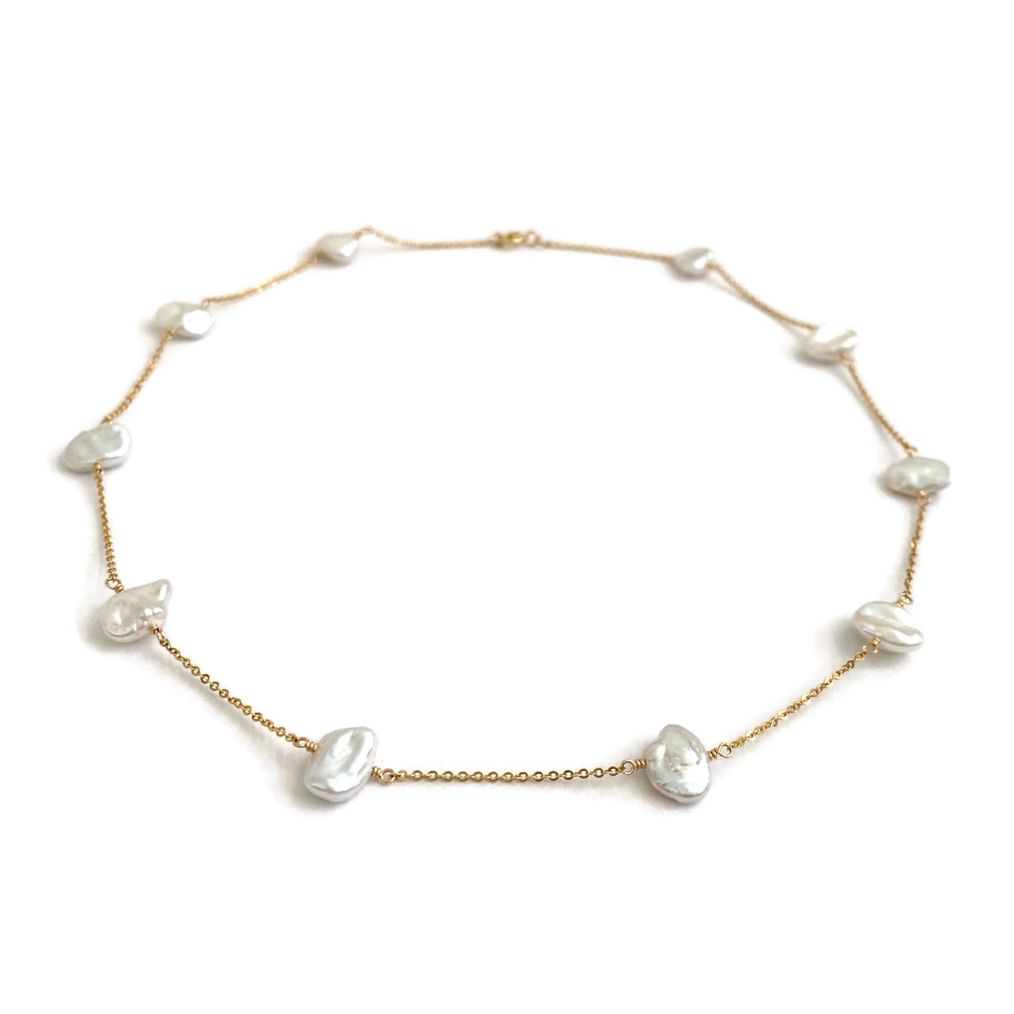Keshi Pearl Chain Necklace