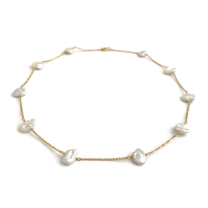 Keshi Pearl Chain Necklace