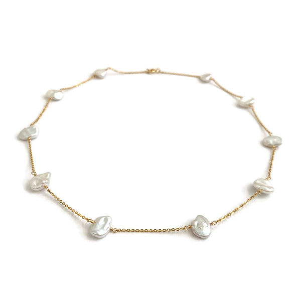 Keshi Pearl Chain Necklace
