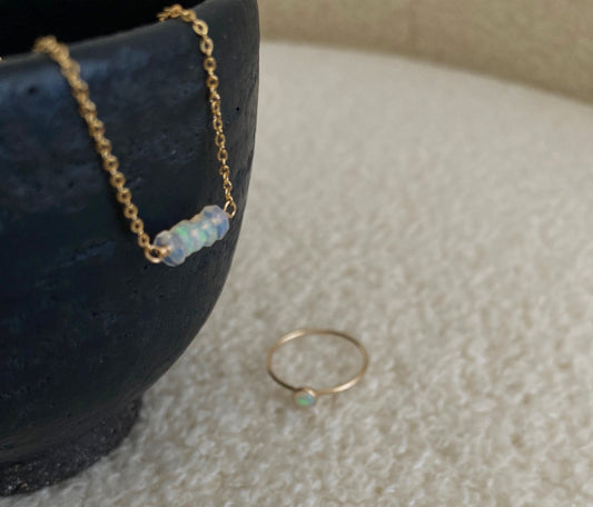 this opal necklace is made of genuine Ethiopian opal with high quality chain