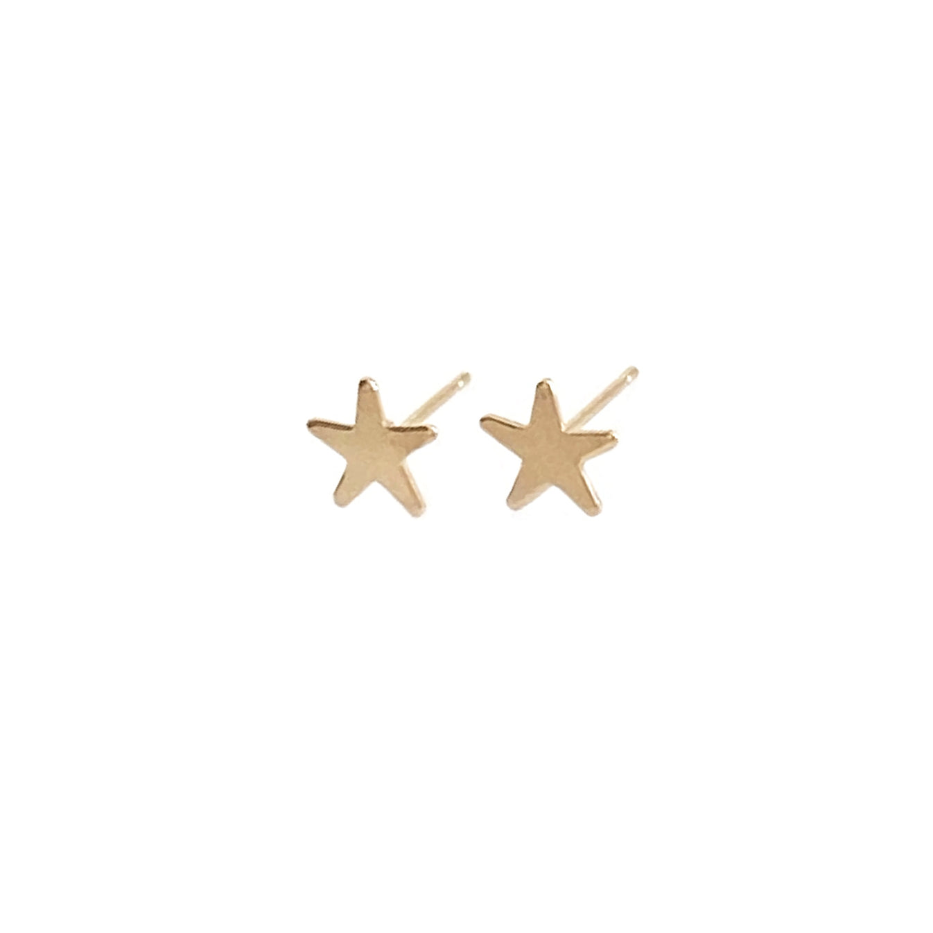 14k gold star stud earrings for everyday earrings. It's great to layer with other earrings