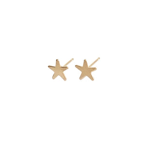 14k gold star stud earrings for everyday earrings. It's great to layer with other earrings