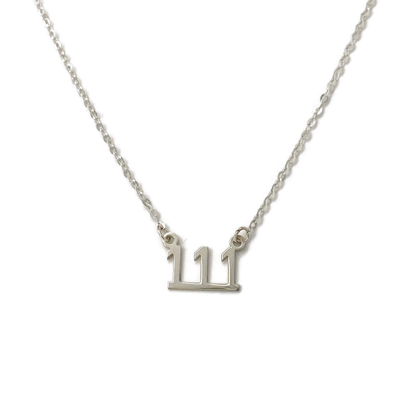 This is a sterling silver 111 angel number necklace. It can be made in 16 inches or 18 inches long