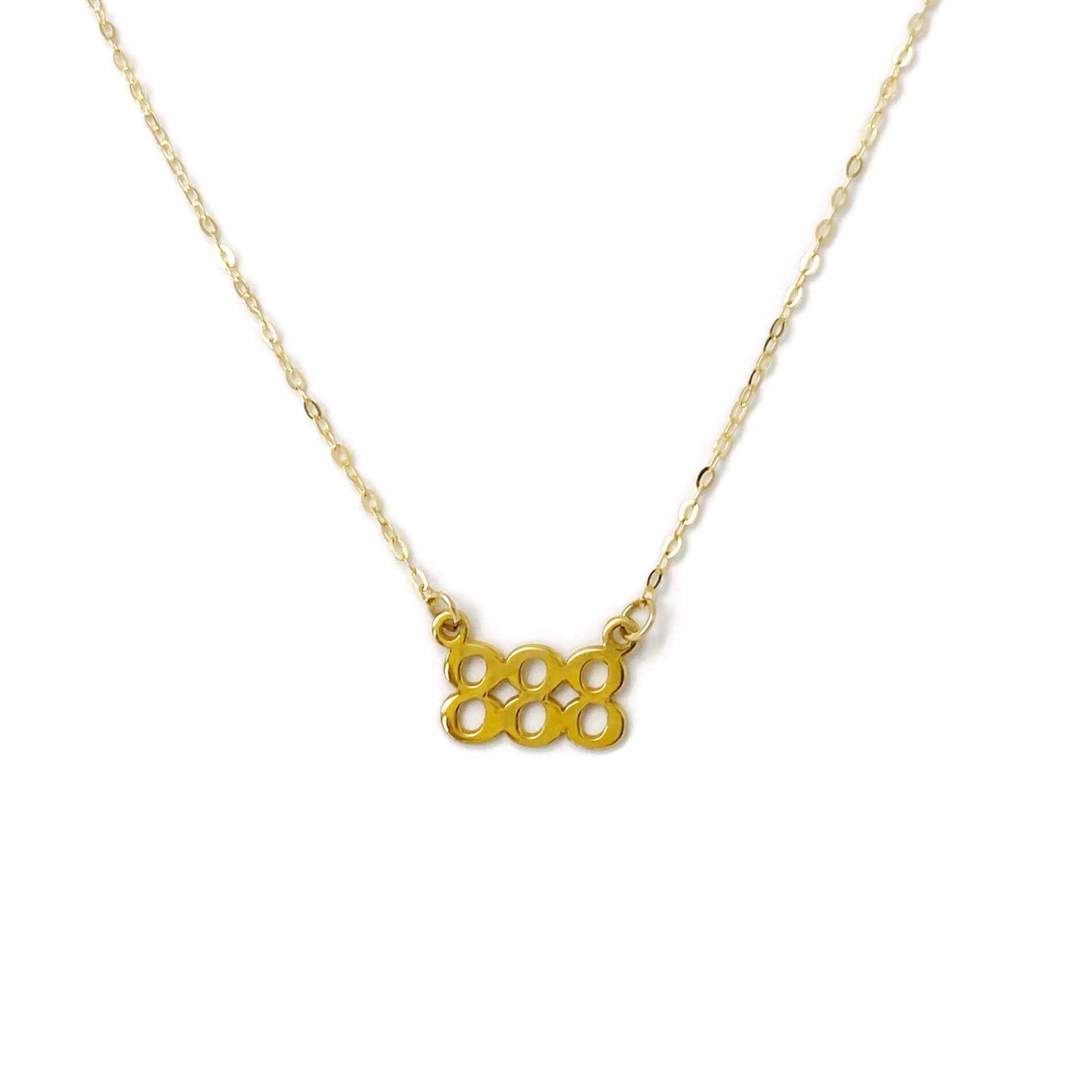 888 Angel Number Necklace | S for Sparkle