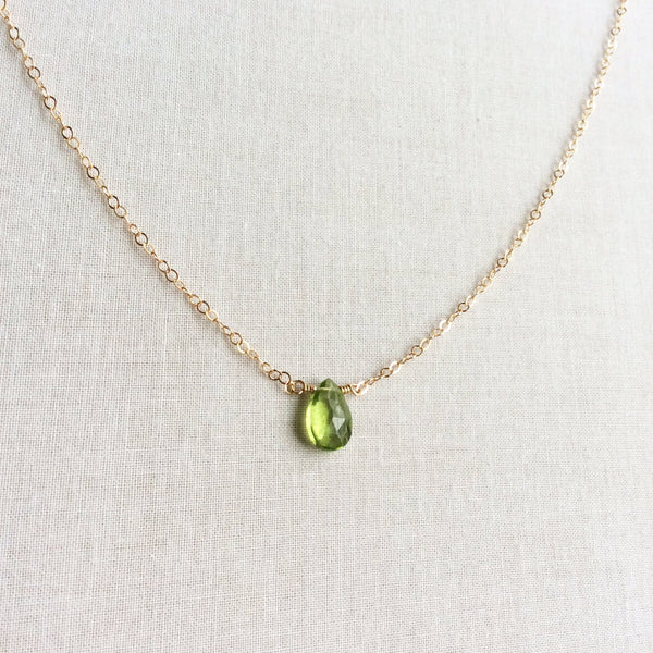 Women's peridot necklaces are great birthday gift idea.  We can custom made it in different material and size. 
