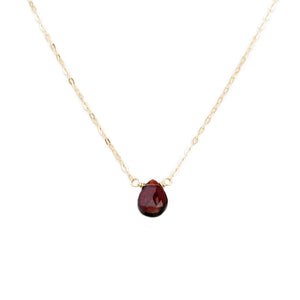 This real garnet necklace is small and simple. It's a great gift idea for people who are born in January. 