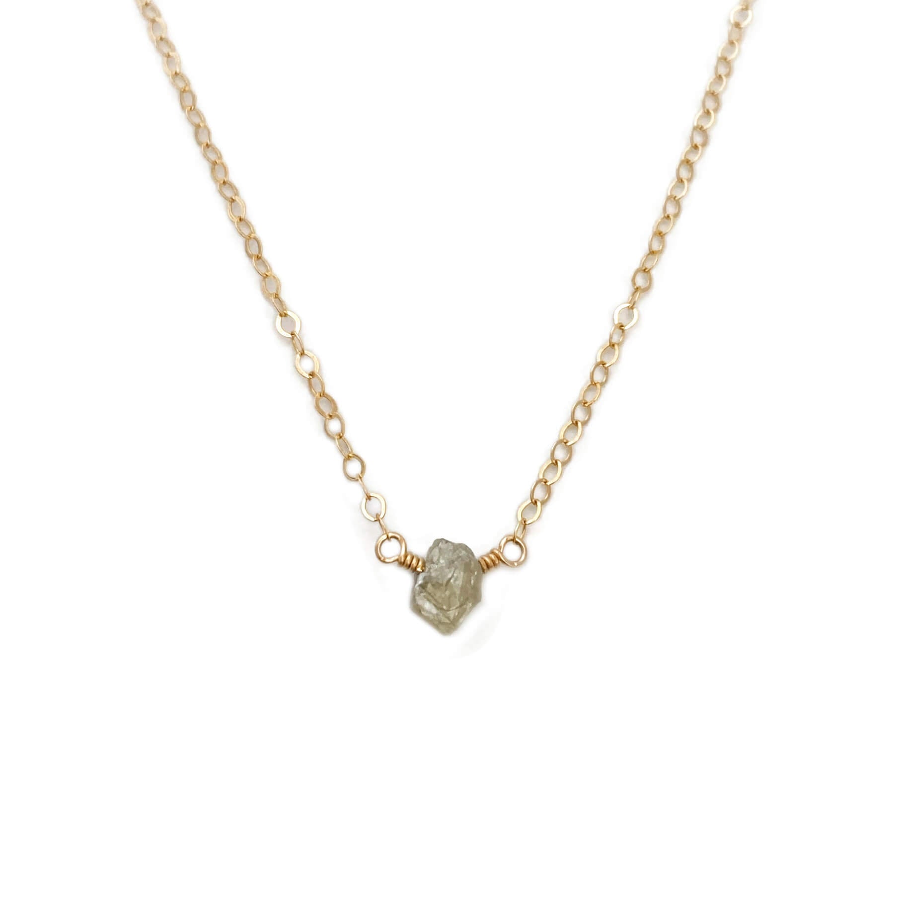 Raw diamond necklace gold Clearance