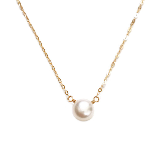 White freshwater pearl necklace is June birthstone.  We are one of the pearl jewelry brands based in San Francisco. 