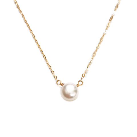 White freshwater pearl necklace is June birthstone.  We are one of the pearl jewelry brands based in San Francisco. 
