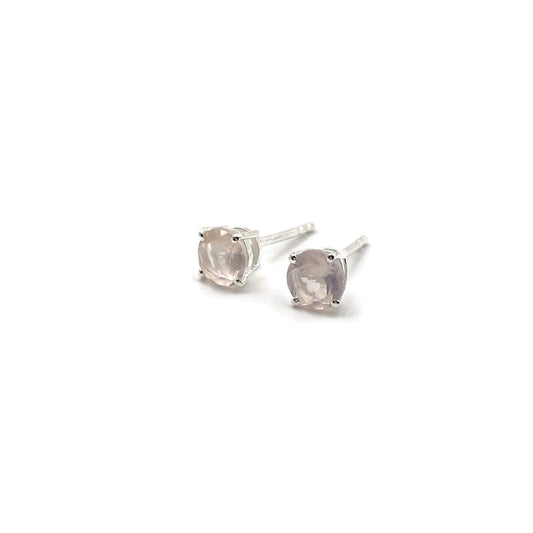 Rose Quartz Stud Earrings