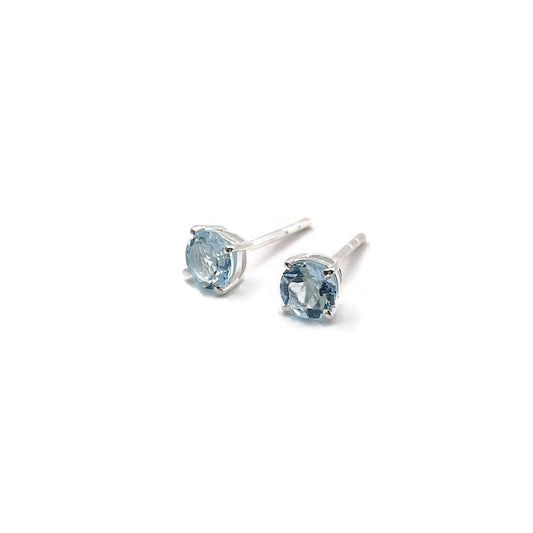 Blue Topaz Stud Earrings