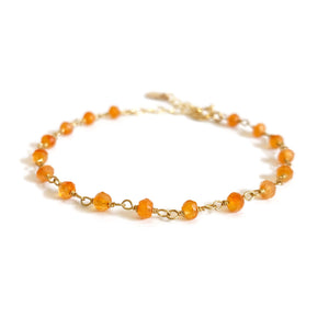 Carnelian bracelet is made of genuine Carnelian crystals.  It's known for boosting your energy and attracting others