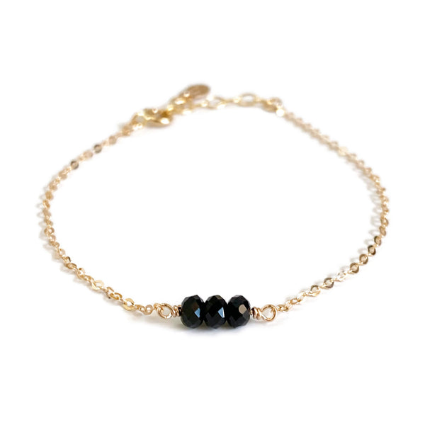 This Black Tourmaline bracelet is known for protection. It absorbs any negative energy around your and helps you staying grounded.  It's the top crystal choice when you have negative coworkers at your work or toxic people in your life. 