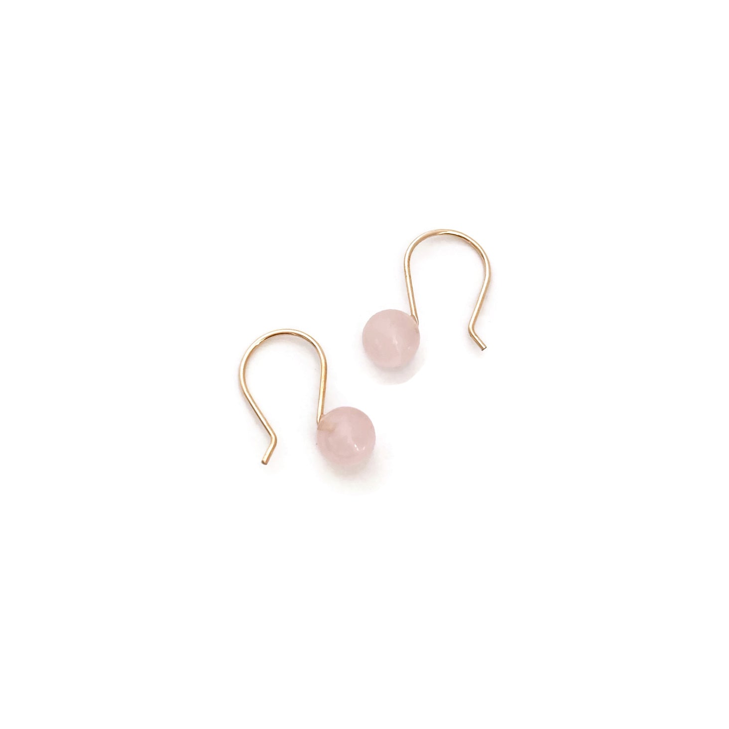 Rose Quartz drop earrings are cute earrings for evreyday wear. 