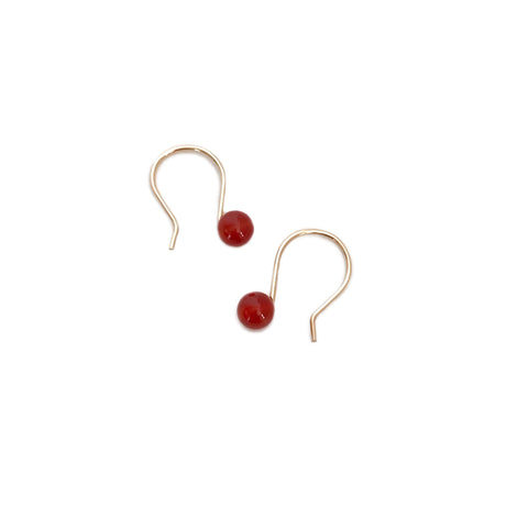 carnelian earrings are simple and cute earrings.