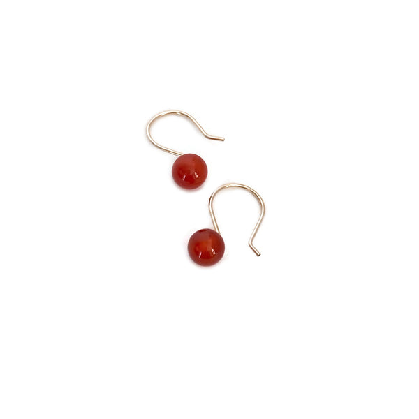 this cute carnelian drop earrings are great for everyday wear.