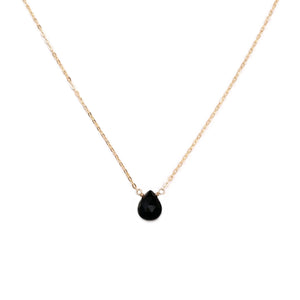 This black onyx necklace is made with a single hand-selected black onyx gemstone.  This black stone necklace is for woman.   