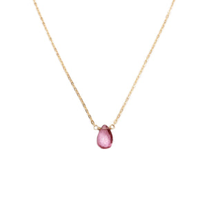 This simple but classic pink stone necklace is made with the highest quality pink topaz gemstone, and carefully crafted in our San Francisco studio.