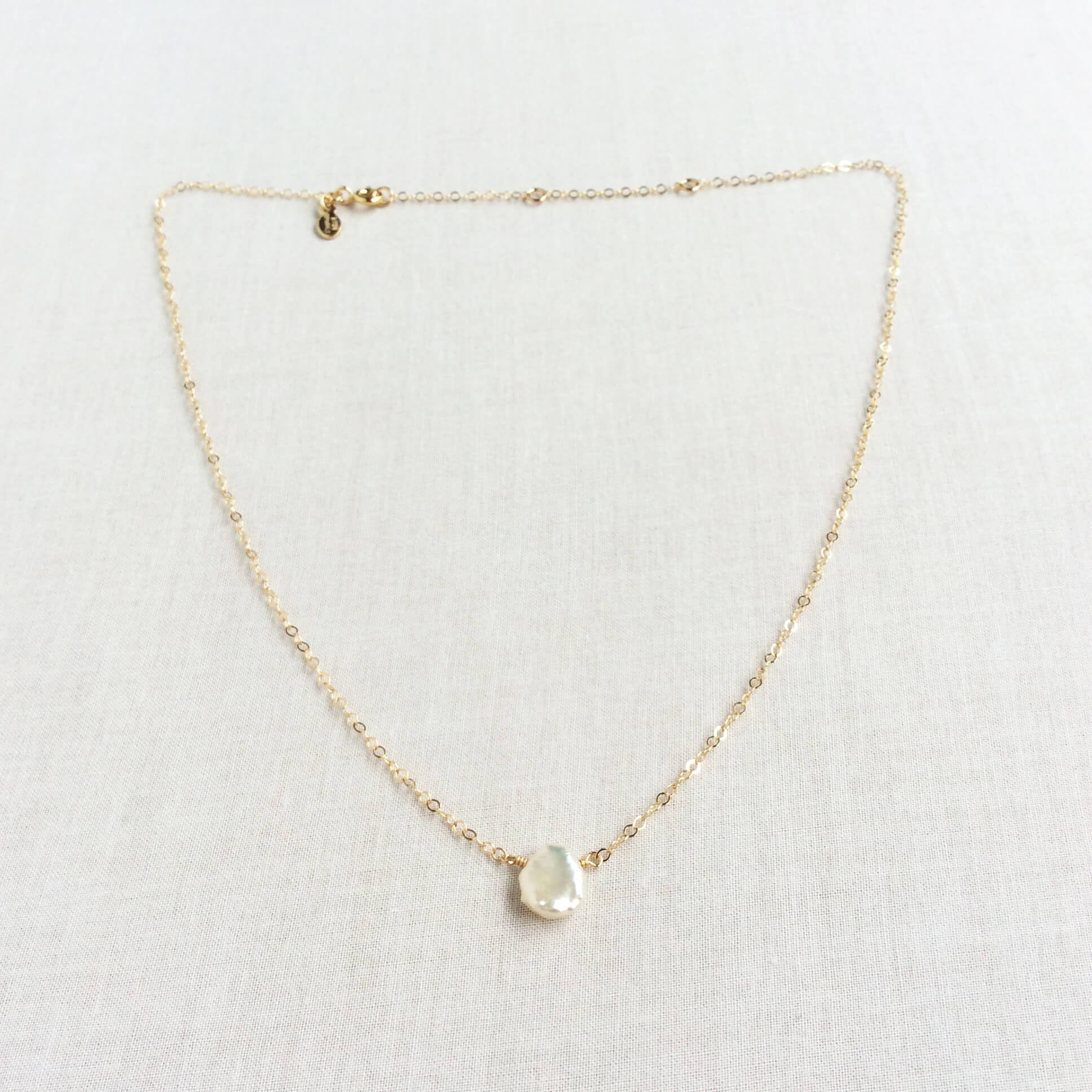アクセサリー sCenes Special Small Keshi Necklece ST7 Small Grey Keshi Pearl Necklace