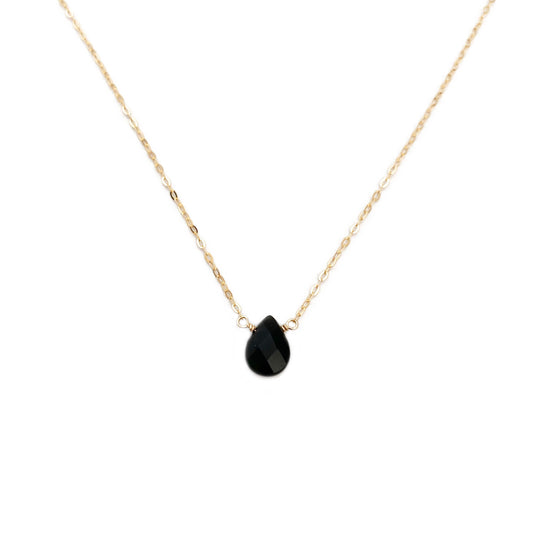 The cute obsidian necklace is handmade in our San Francisco studio with careful craftsmanship, and the chain is available in different materials.