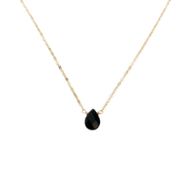 The cute obsidian necklace is handmade in our San Francisco studio with careful craftsmanship, and the chain is available in different materials.