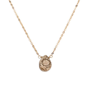 This Fossil Coral necklace is made of high quality material.  The real fossil Coral is between 225 million to 500 million years old.  We hand wire wrap with attention to detail. Using the best selected Fossil Coral and chain on this simple dainty necklace.