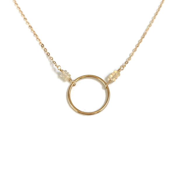 Birthstone Full Circle Necklace