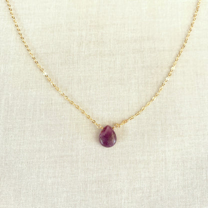 This Lepidolite necklace is made of genuine Lepidolite  with gold chain. It look very similar to Amethyst but it's a totally different crystal. 
