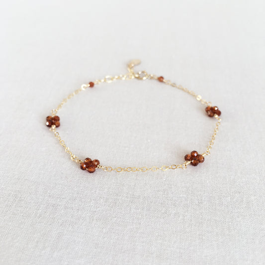 Mia Orange Garnet Bracelet