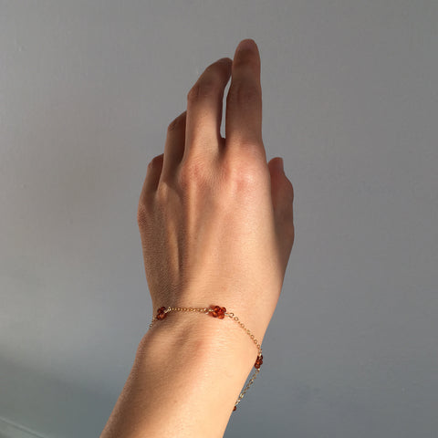 Mia Orange Garnet Bracelet