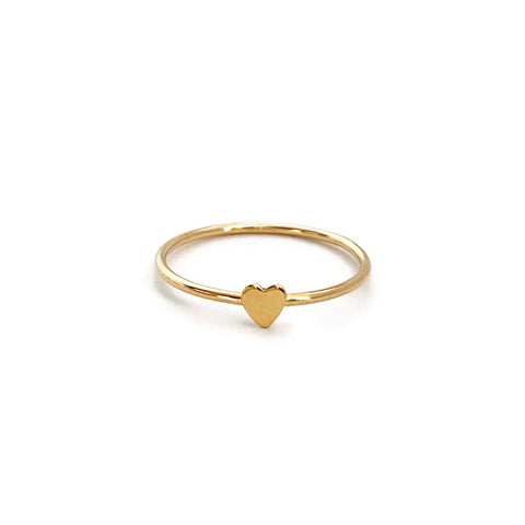 This dainty heart ring is made of gold filled.  