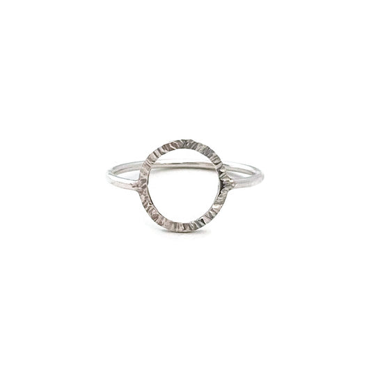 Sterling silver circle ring is simple and minimal. 