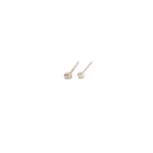 Sterling Silver Cube Stud Earrings